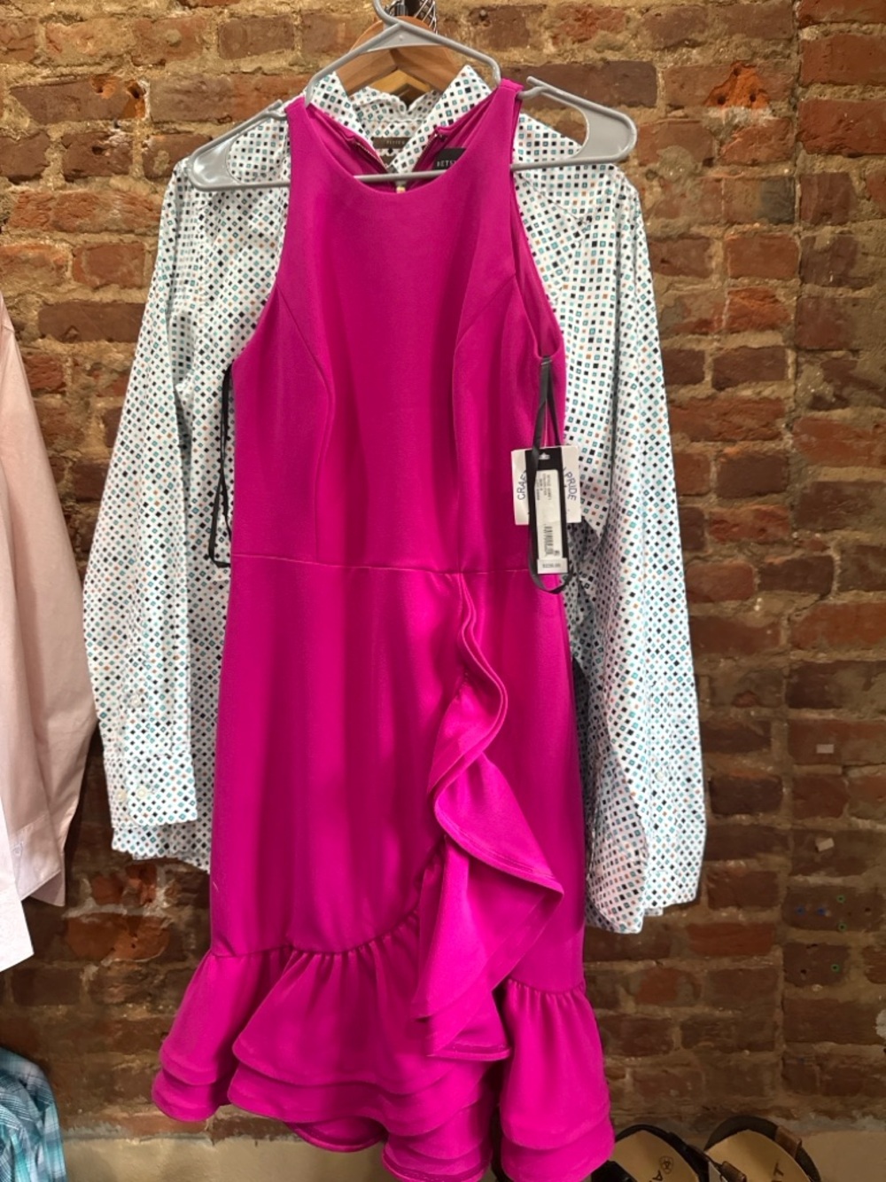 NWT Adam Betsy Bright Fuchsia Dress